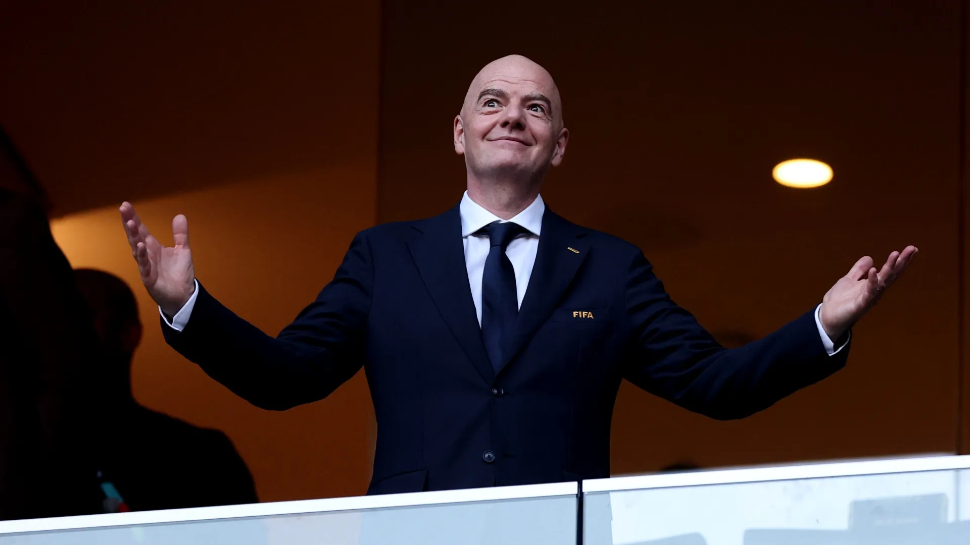 FIFA President Gianni Infantino attends the FIFA World Cup 2026 Round of 32 match. Carl Recine/Getty Images