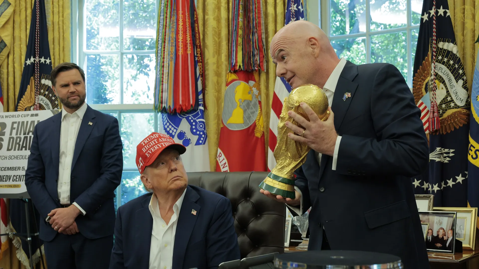 Trump and Infantino before the World Cup