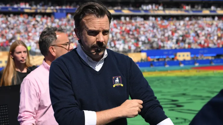 Jason Sudeikis speaks during the FIFA World Cup 2026 Final match