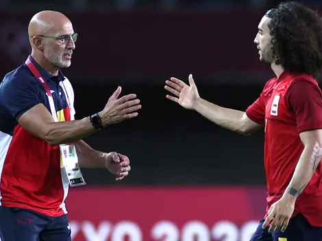 Luis de la Fuente holds Marc Cucurella to tattoo promise