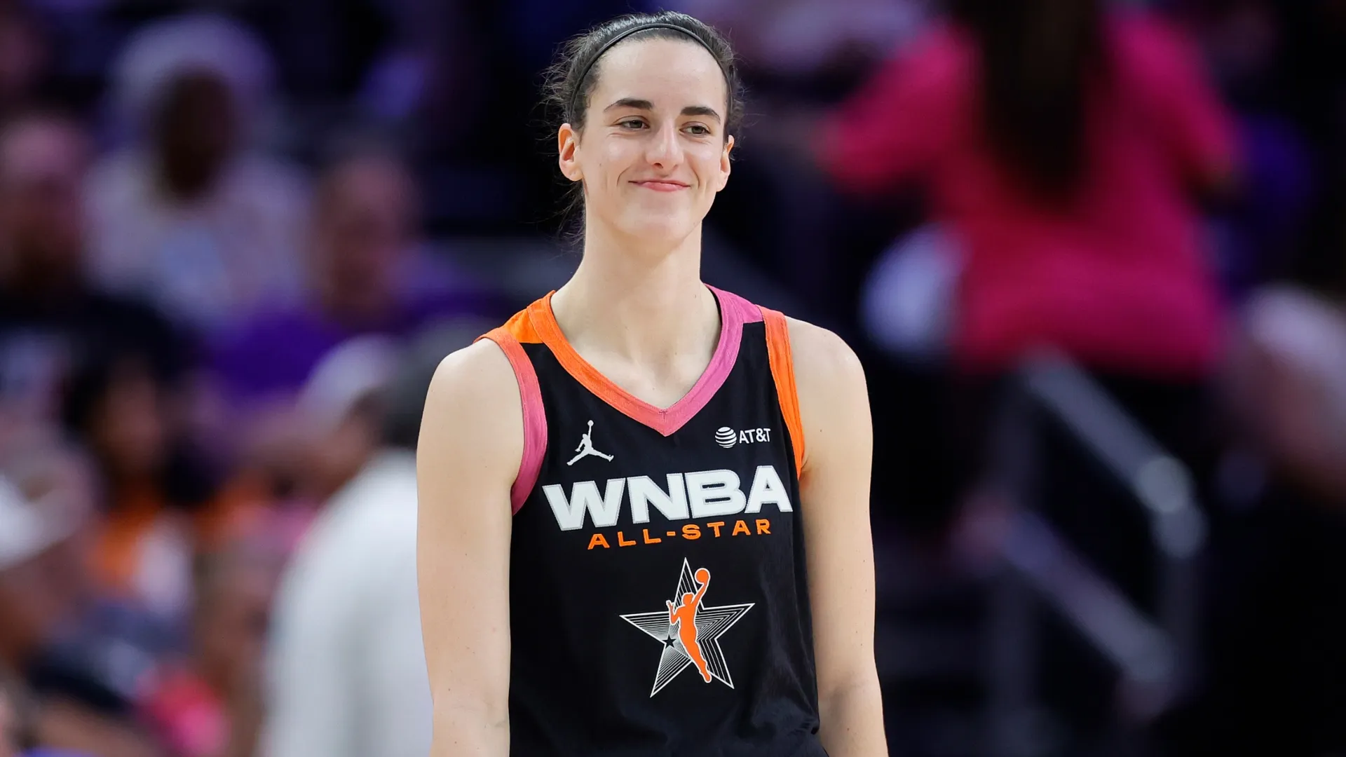 Caitlin Clark during the 2024 WNBA All Star Game (Source: Alex Slitz/Getty Images)