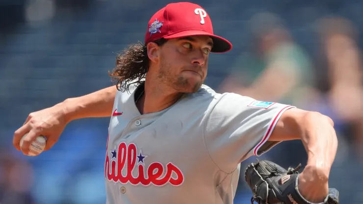 Aaron Nola #27 of the Philadelphia Phillies.