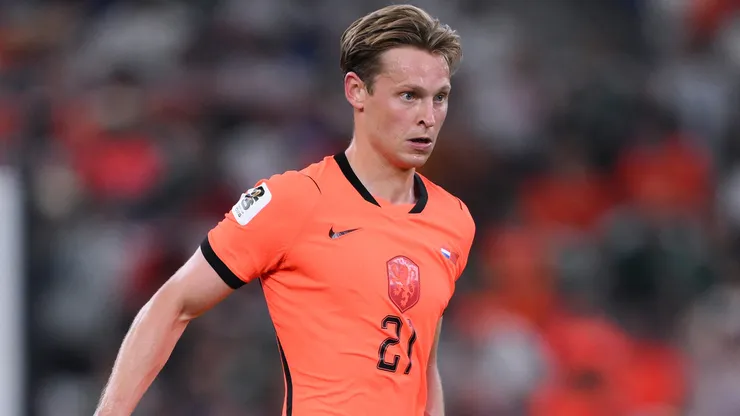 Frenkie De Jong of Netherlands runs with the ball.
