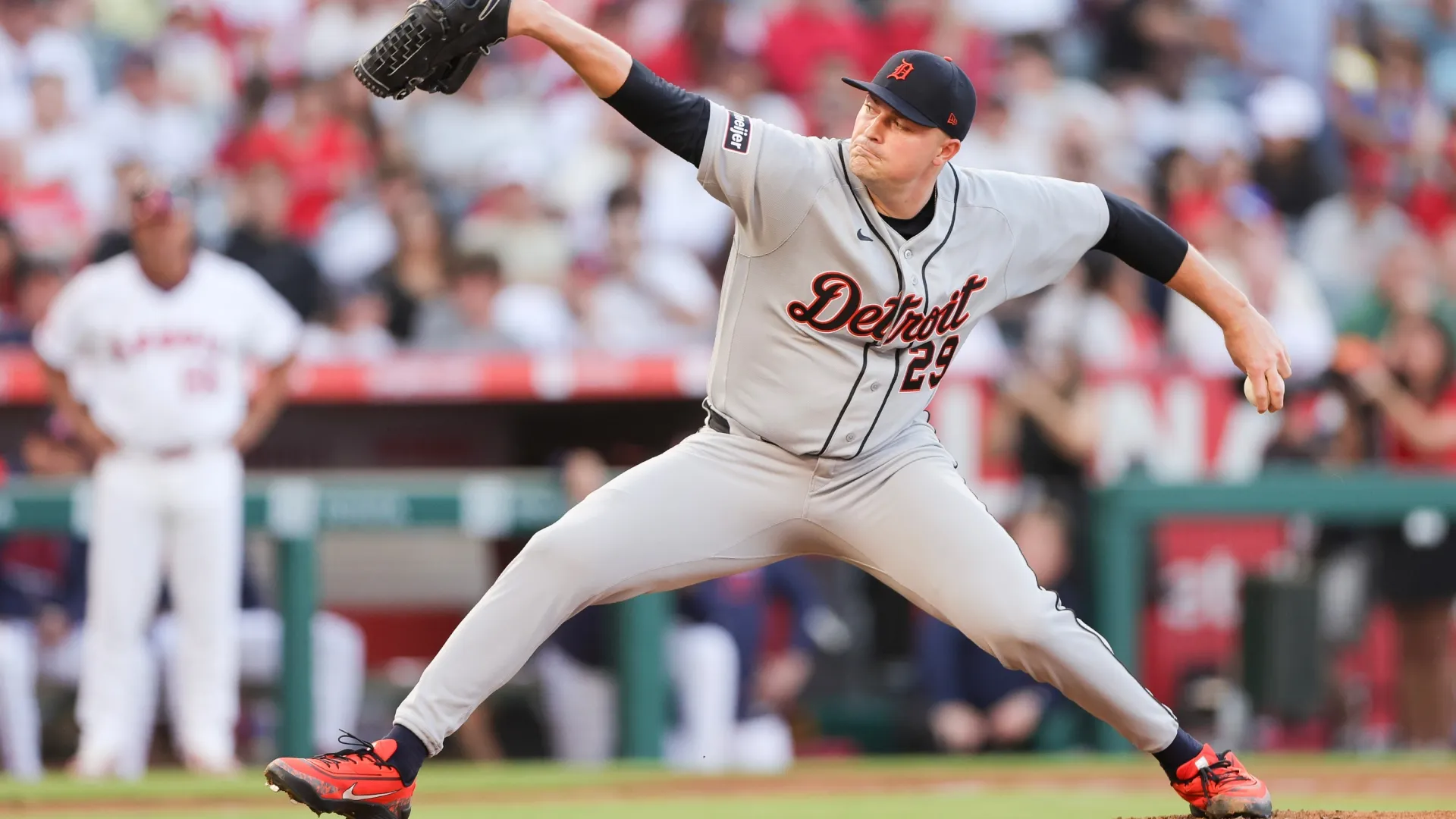 Tarik Skubal #29 of the Tigers pitches during the first inning. Ryan Sirius Sun/Getty Images