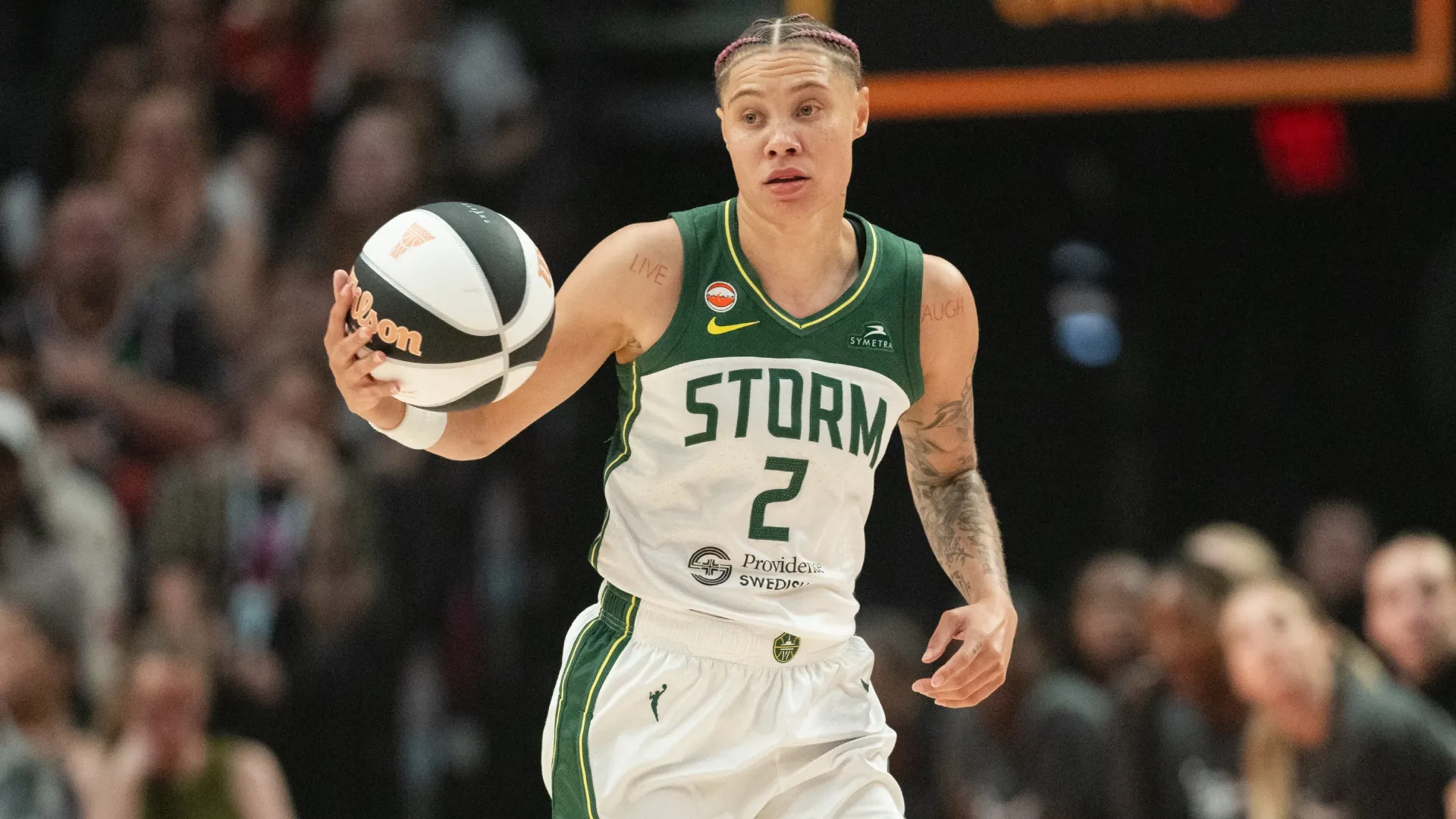 Natisha Hiedeman #2 of the Seattle Storm (Source: Ali Gradischer/Getty Images)
