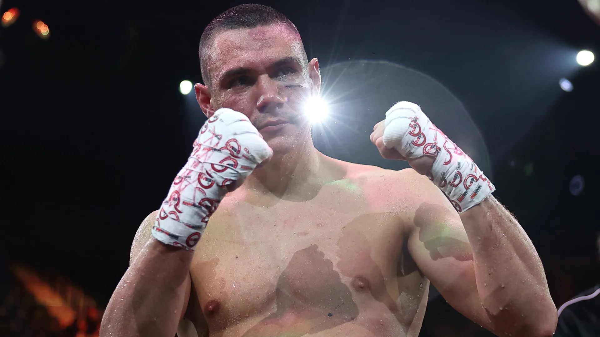 Tim Tszyu celebrates after winning – Jeremy Ng/Getty Images