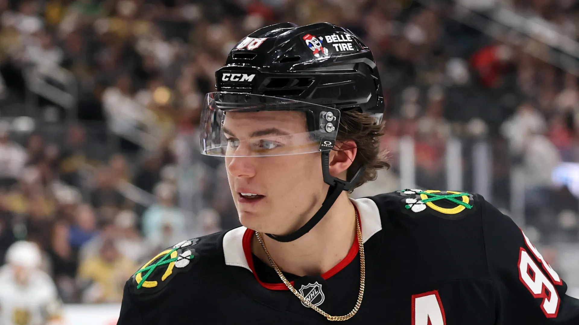 Connor Bedard #98 of the Chicago Blackhawks.