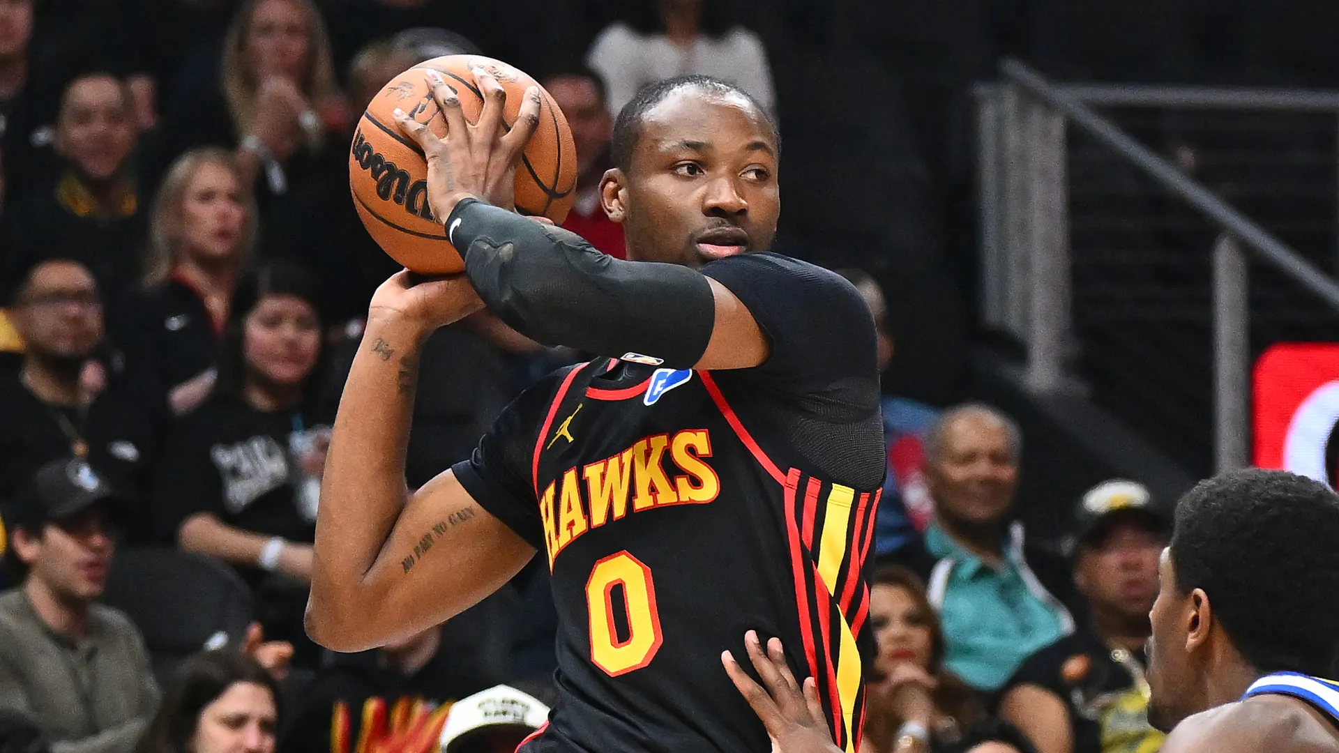 Jonathan Kuminga during an Atlanta Hawks match.