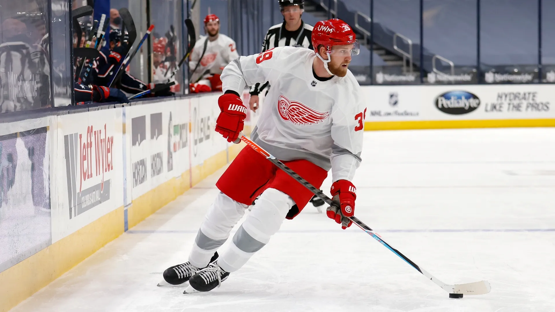 Anthony Mantha while playing for the Red Wings