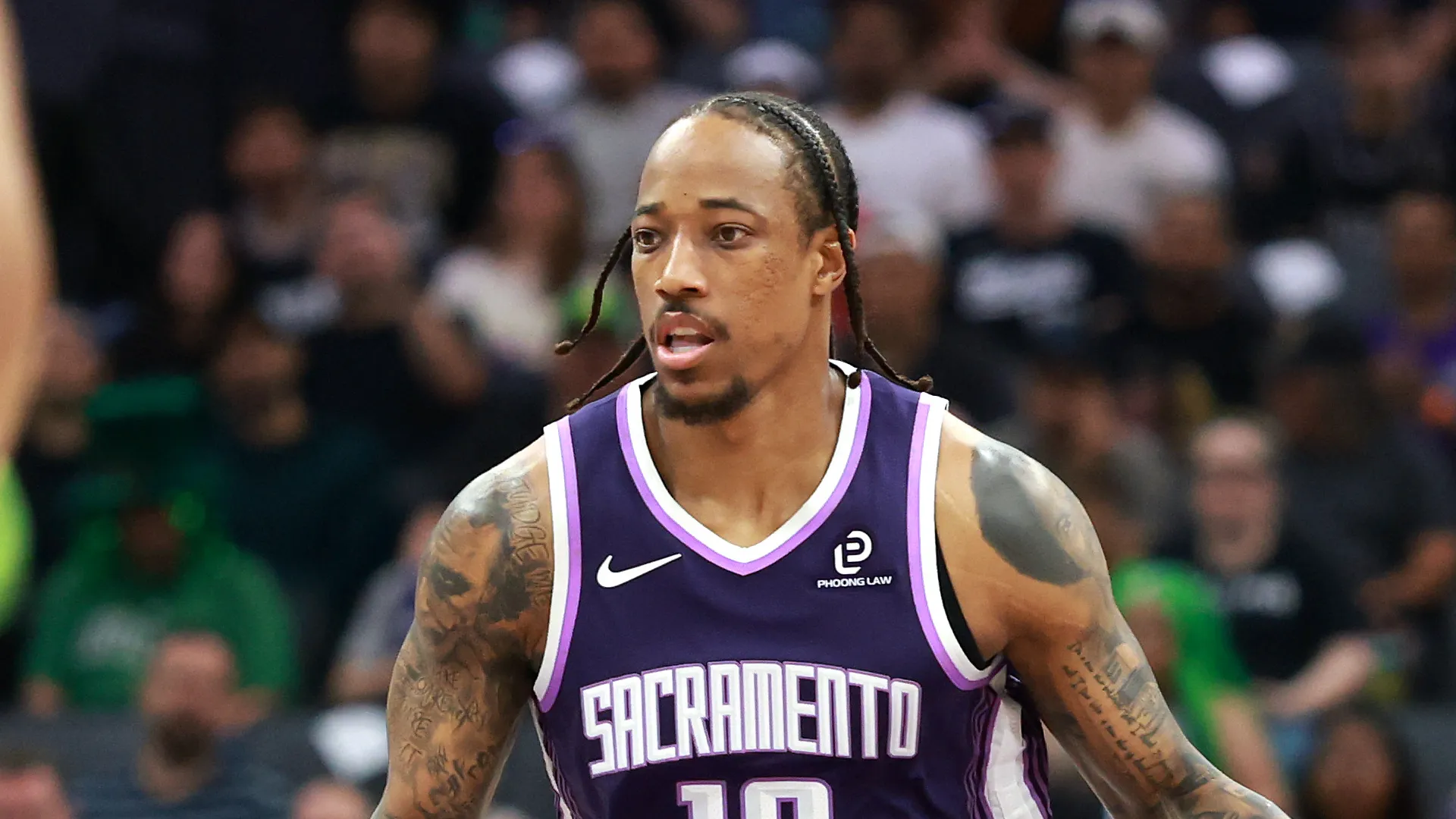 DeMar DeRozan during a Sacramento Kings game.