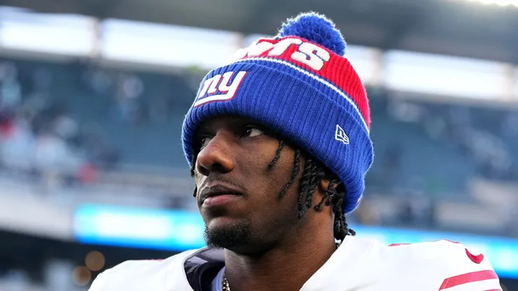 Malik Nabers #1 of the New York Giants.