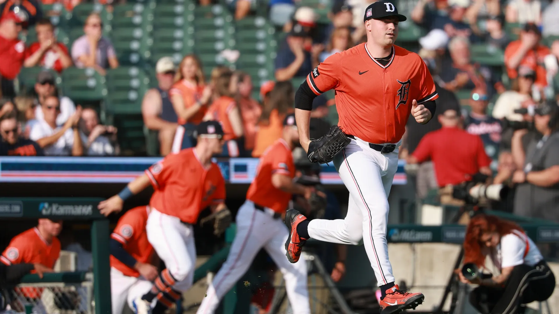 Tarik Skubal #29 of the Detroit Tigers takes the field. Gregory Shamus/Getty Images