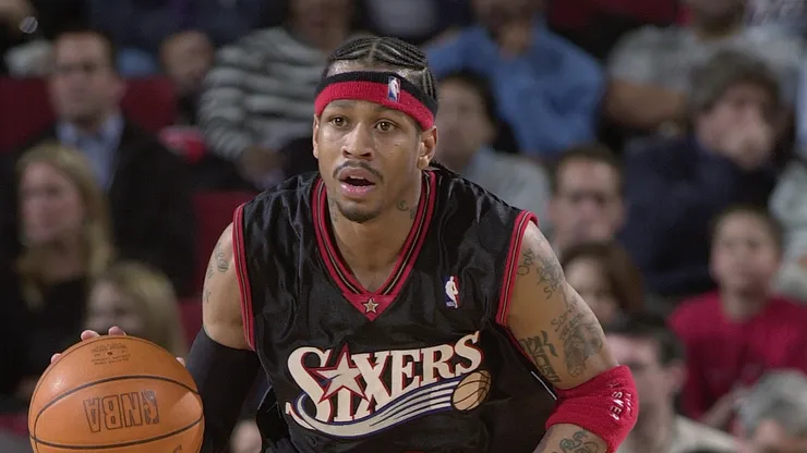 Allen Iverson during a Philadelphia 76ers game.