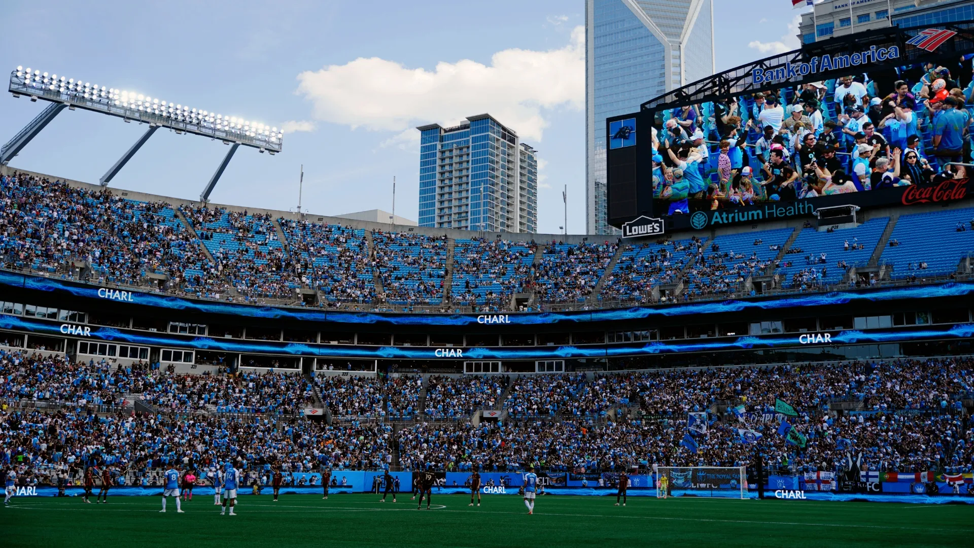 Bank of America Stadium during the MLS match between Charlotte FC and Atlanta United (Source: Jacob Kupferman/Getty Images)