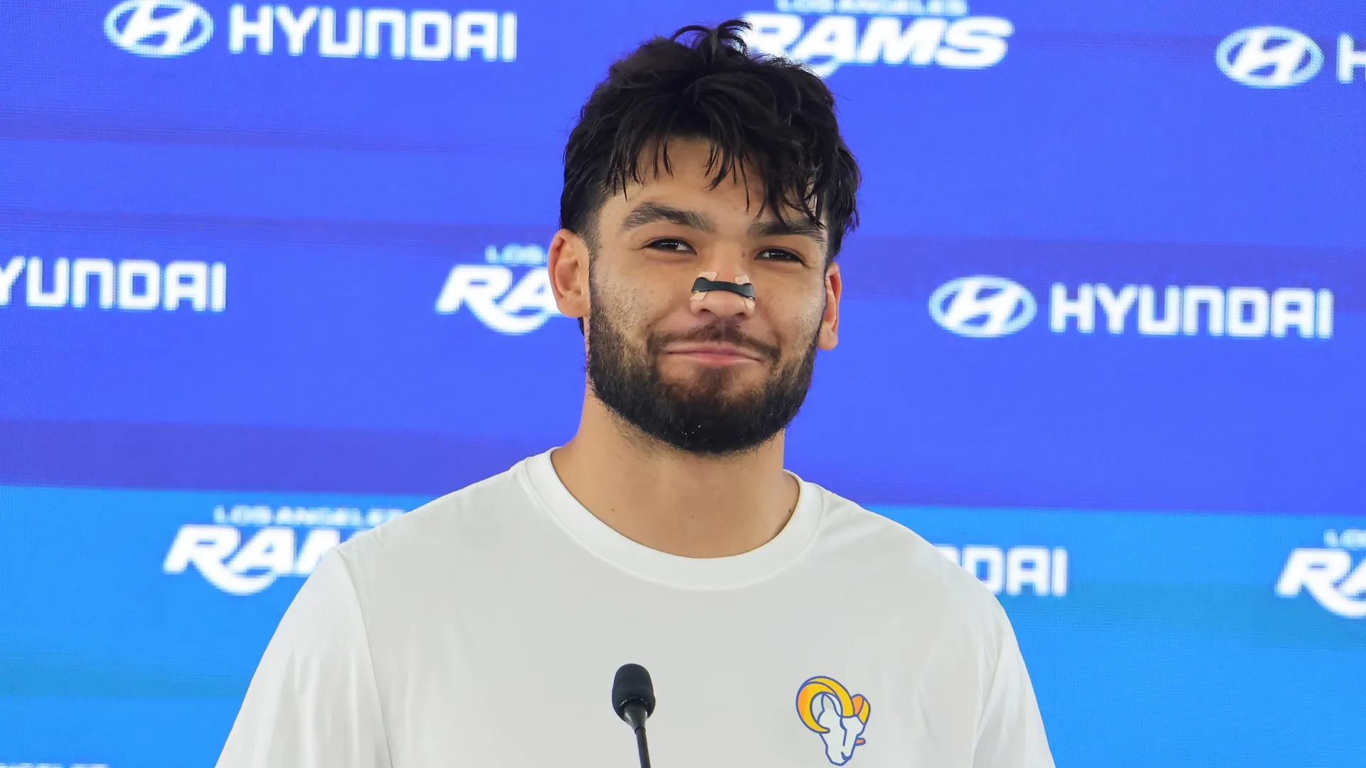Puka Nacua #12 of the Los Angeles Rams