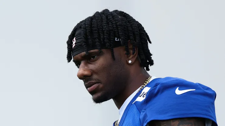 Malik Nabers of the New York Giants in practice.