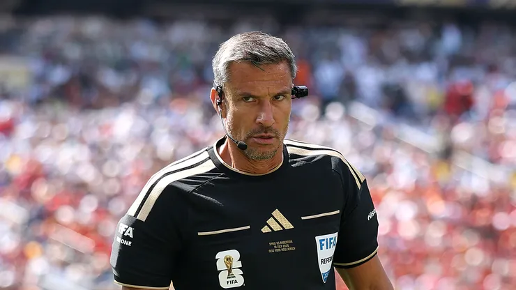 Former referee Slavko Vincic during the 2026 World Cup final.
