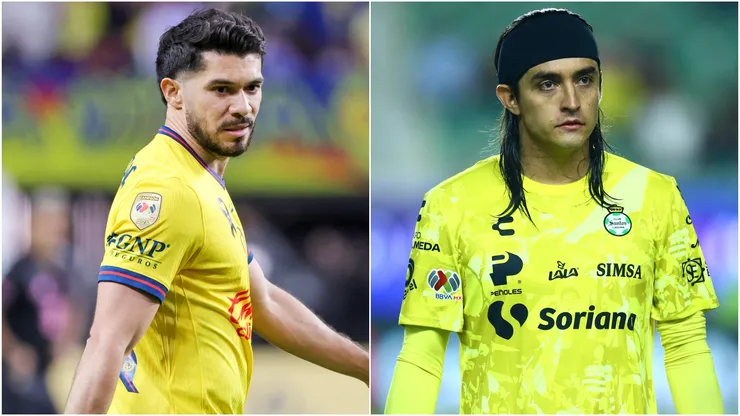 Henry Martin of Club America and Carlos Acevedo of Santos Laguna