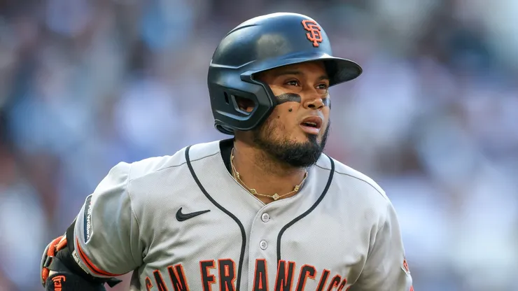 Luis Arraez #1 of the San Francisco Giants