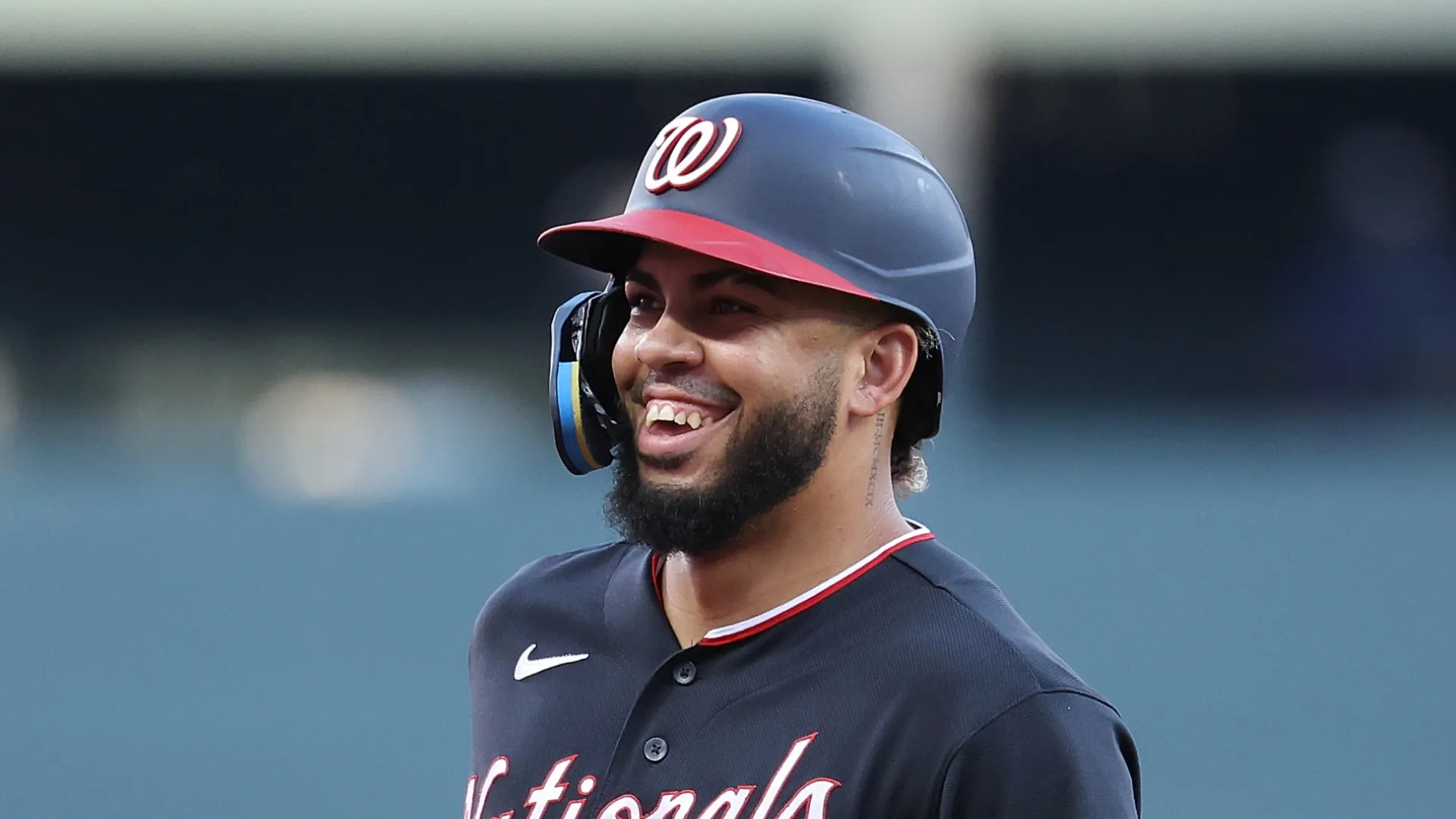 Luis Garcia playing for the Nationals.