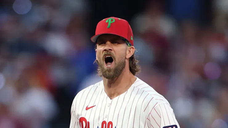Bryce Harper #3 of the Philadelphia Phillies is introduced before the 2026 Home Run Derby.