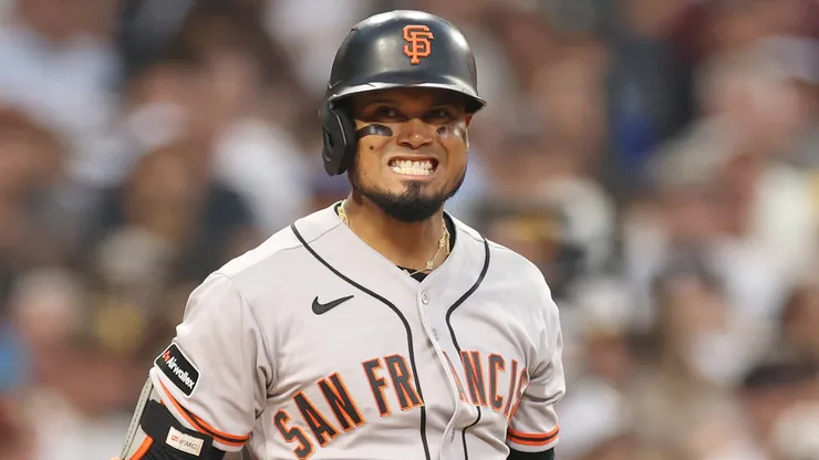 Luis Arraez #1 of the San Francisco Giants
