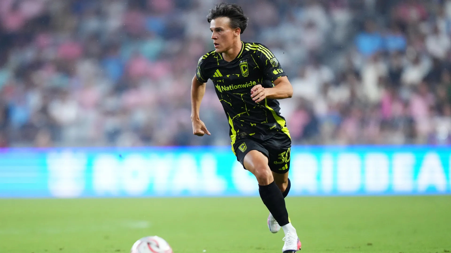 Hugo Picard #30 of the Columbus Crew during an MLS match (Source: Rich Storry/Getty Images)