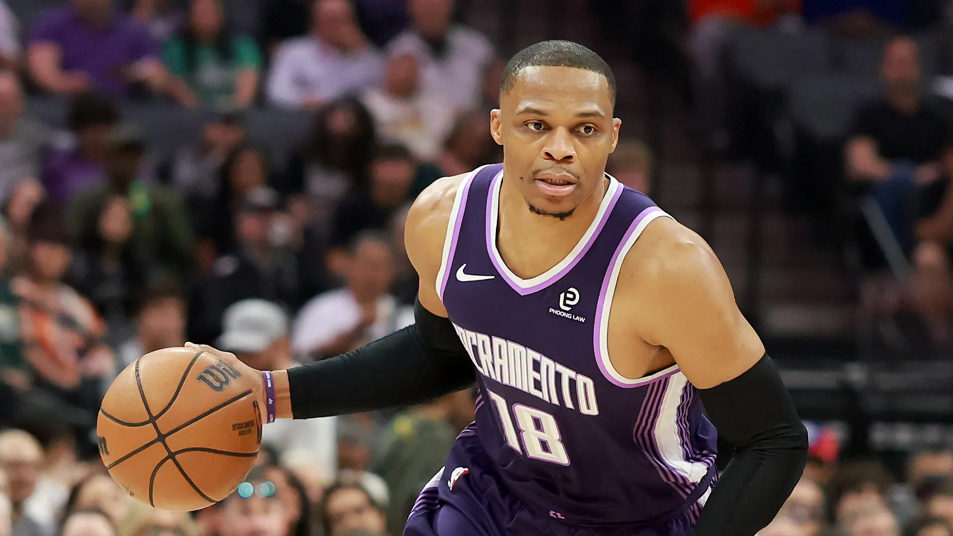 Russell Westbrook during a Sacramento Kings match.