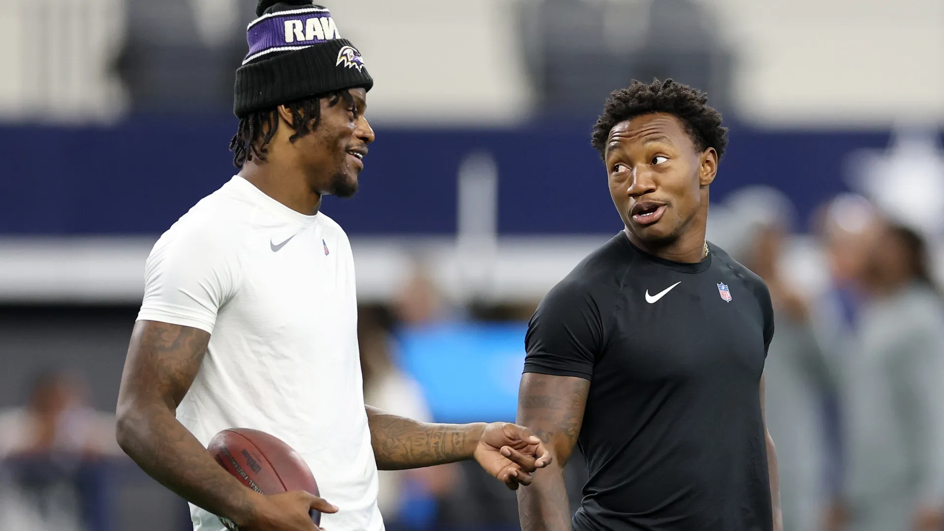 Lamar Jackson with Zay Flowers