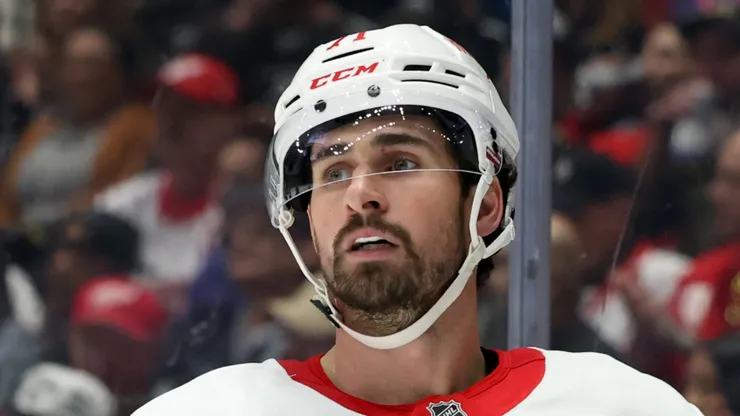 Dylan Larkin #71 of the Detroit Red Wings.