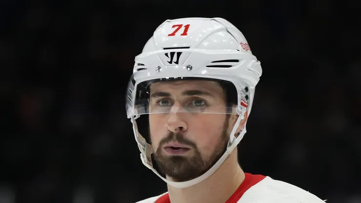 Dylan Larkin #71 of the Detroit Red Wings.