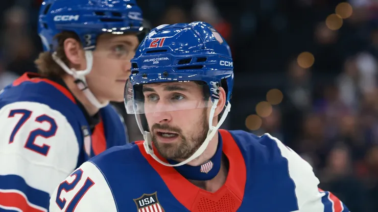 Dylan Larkin during 2026 Olympics.