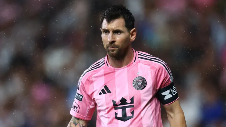 Lionel Messi #10 of Inter Miami CF looks on during the Leagues Cup Phase One match.