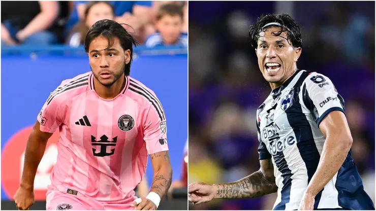 Telasco Segovia of Inter Miami (left) and Carlos Salcedo of Monterrey.
