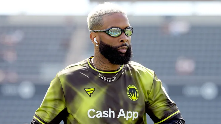Odell Beckham Jr. #13 of the Wildcats FFC looks on during the Fanatics Flag Football Classic.