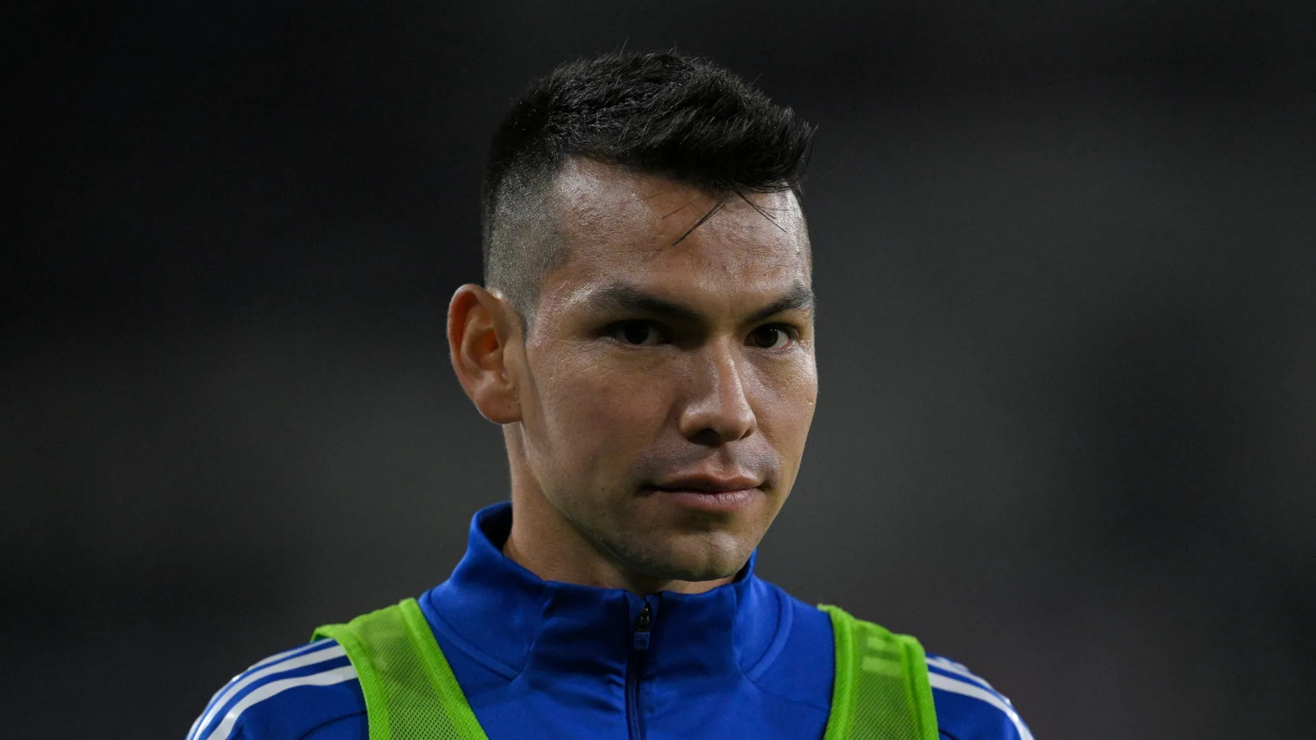 Hirving Lozano looks on during the Audi 2025 MLS Cup western conference final match between San Diego FC and Vancouver Whitecaps FC at Snapdragon Stadium on November 29, 2025 in San Diego, California.