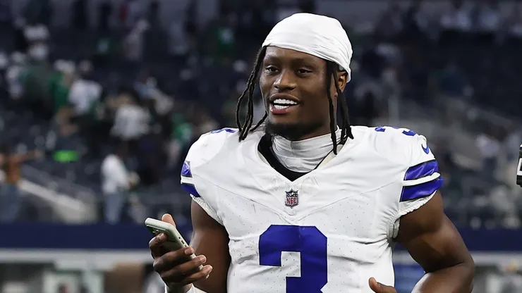 George Pickens #3 of the Dallas Cowboys walks off the field.