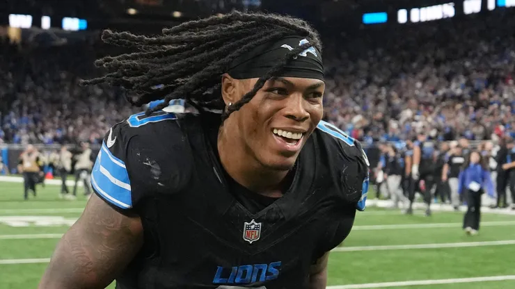 Jahmyr Gibbs #0 of the Detroit Lions