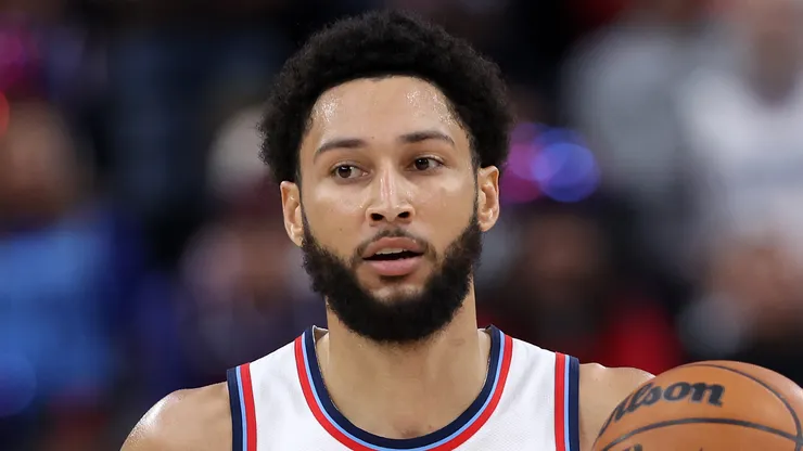 Ben Simmons during a Philadelphia 76ers game.