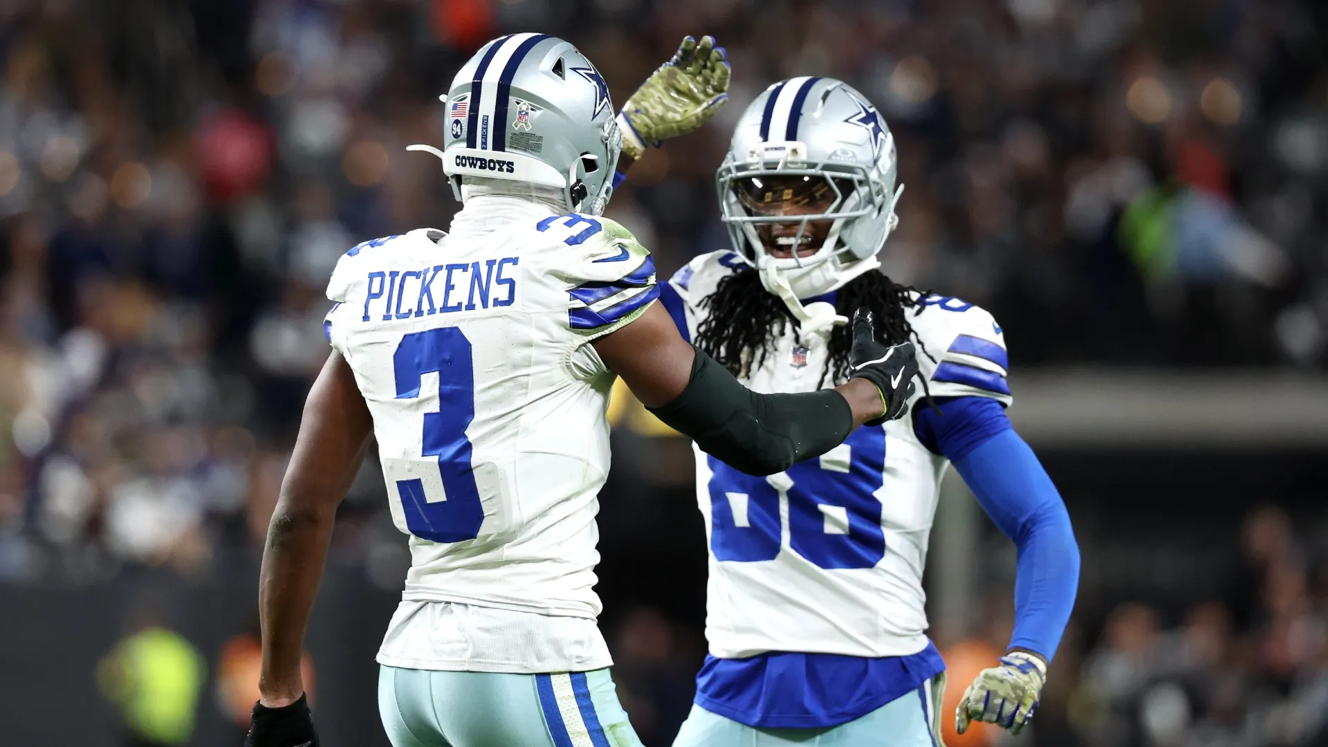 CeeDee Lamb celebrates with George Pickens
