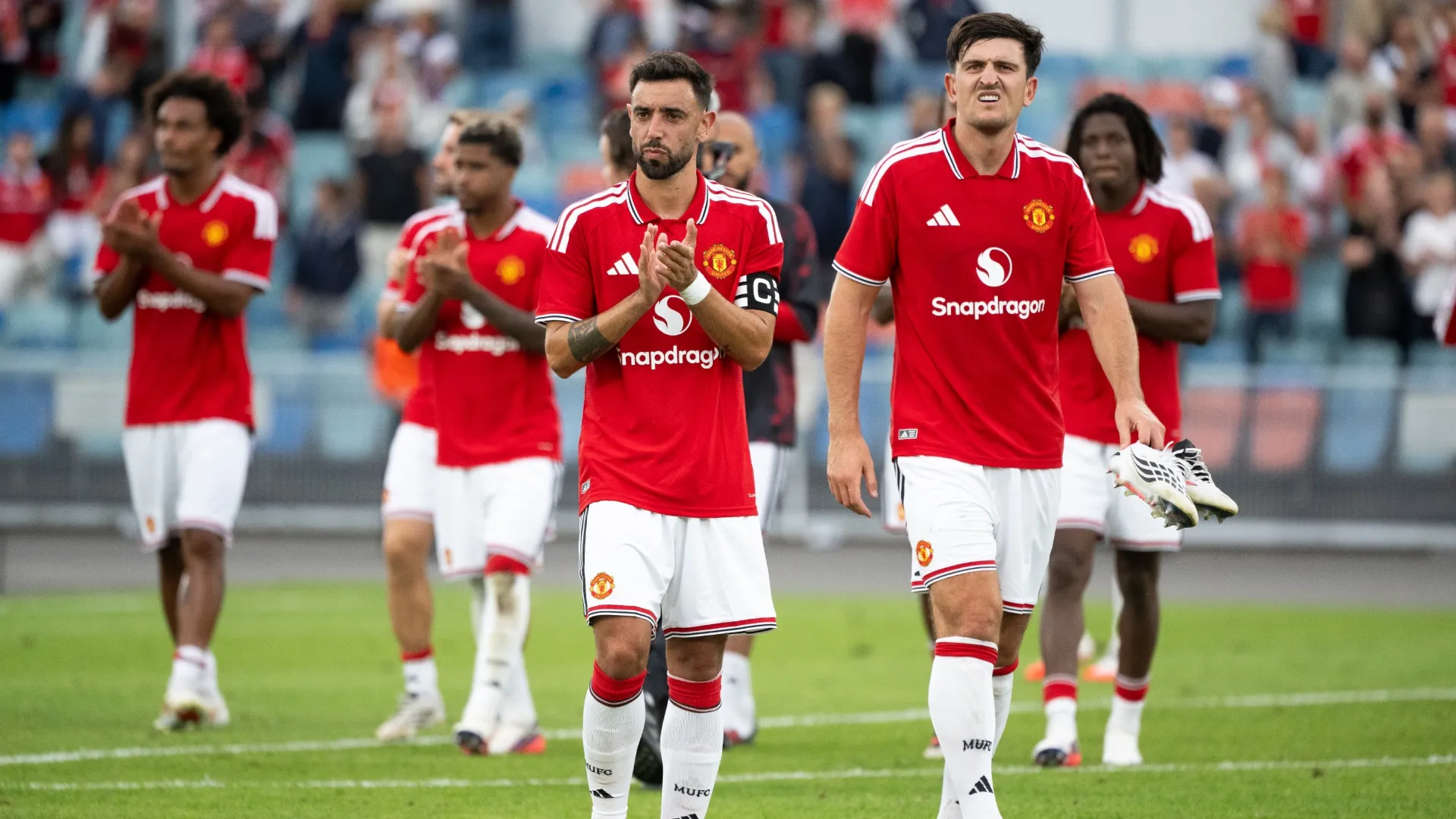 Bruno Fernandes and Harry Maguire of Manchester United (Source: David Lidstrom/Getty Images)