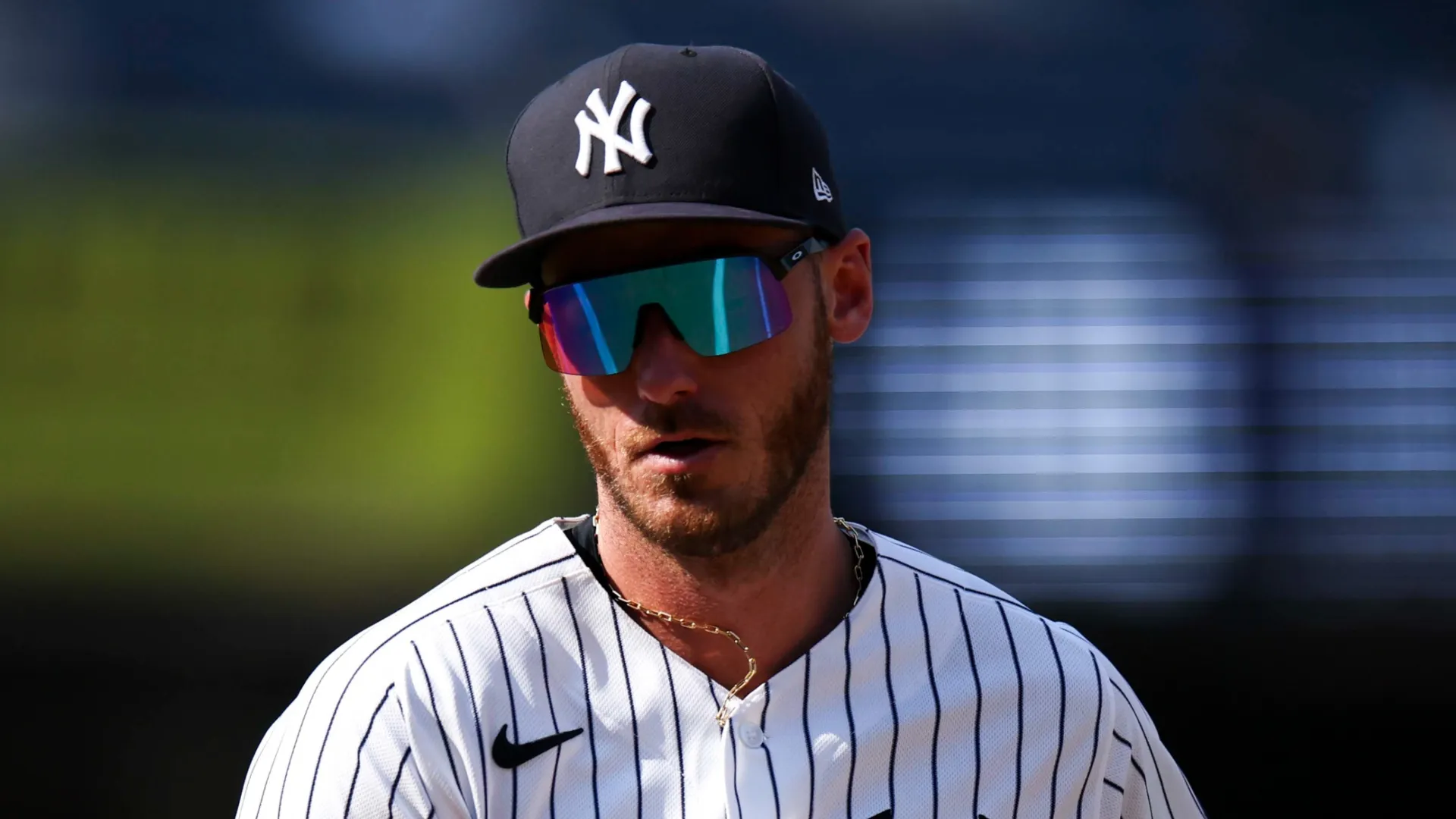 Cody Bellinger #35 of the New York Yankees jogs off the field during the eleventh inning against the Detroit Tigers at Yankee Stadium on July 01, 2026 in New York City.