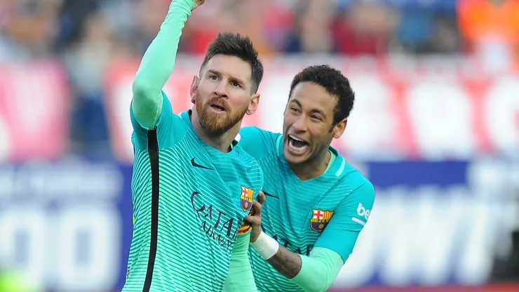 Lionel Messi and Neymar during a Barcelona match.