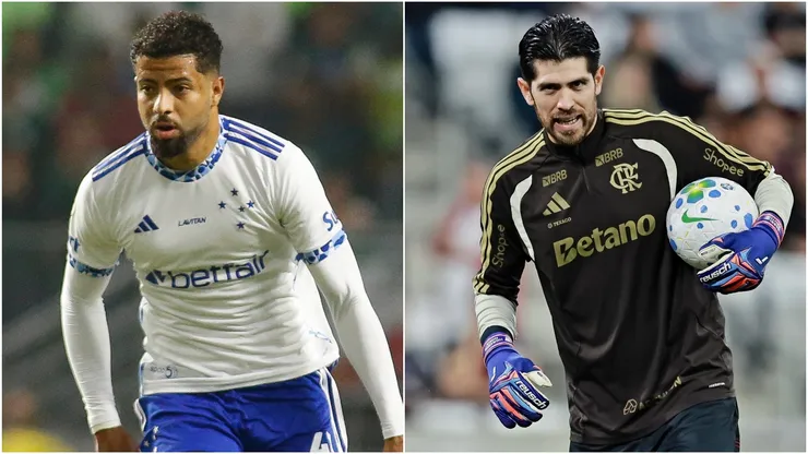 Joao Marcelo of Cruzeiro and Agustin Rossi of Flamengo