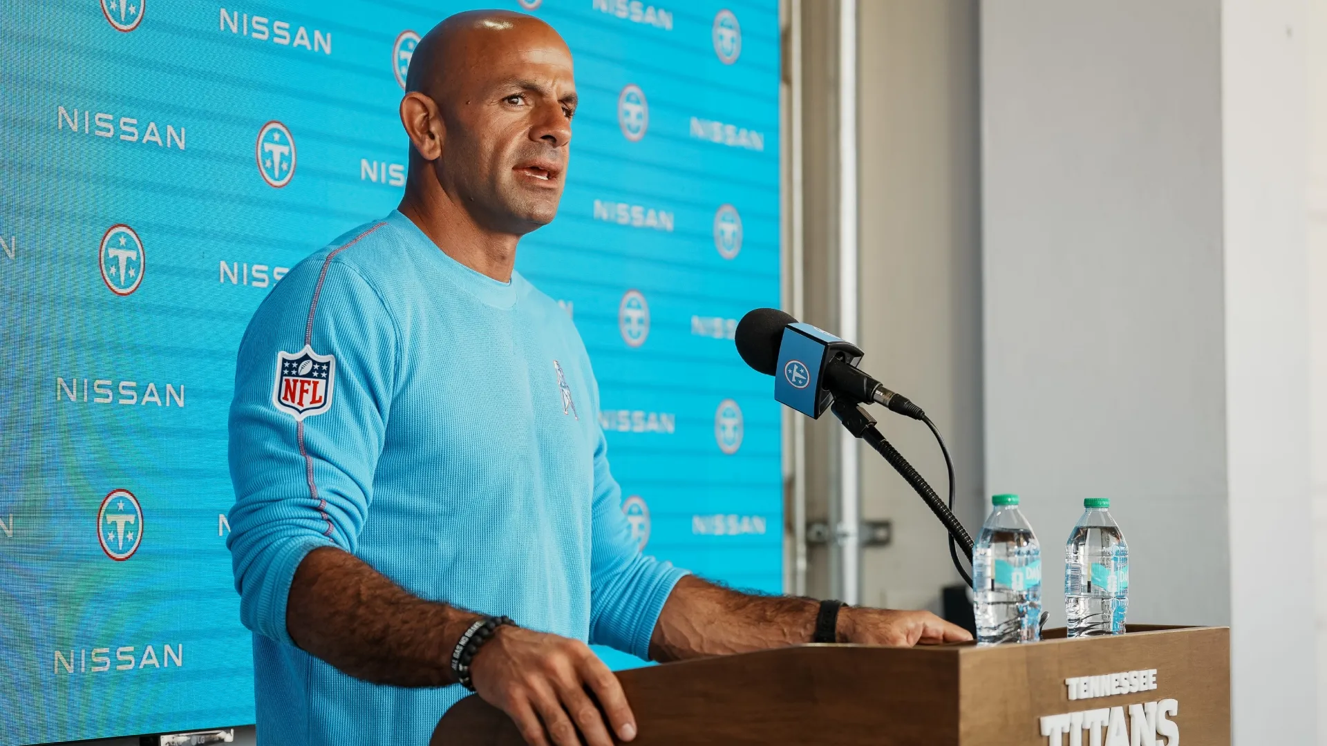 Head coach Robert Saleh of the Tennessee Titans (Source: Camden Hall/Getty Images)