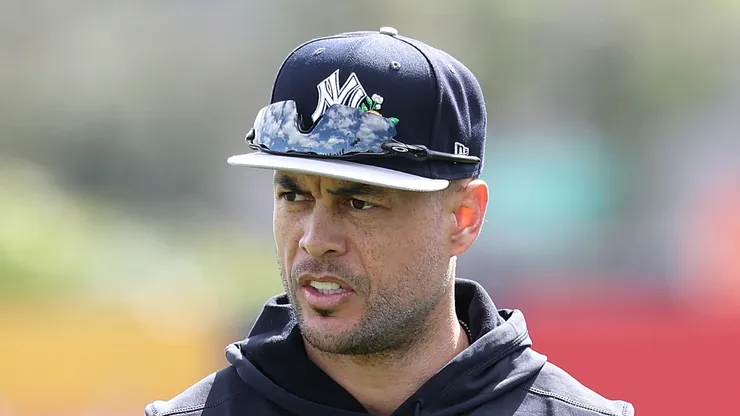 Giancarlo Stanton #27 of the New York Yankees.