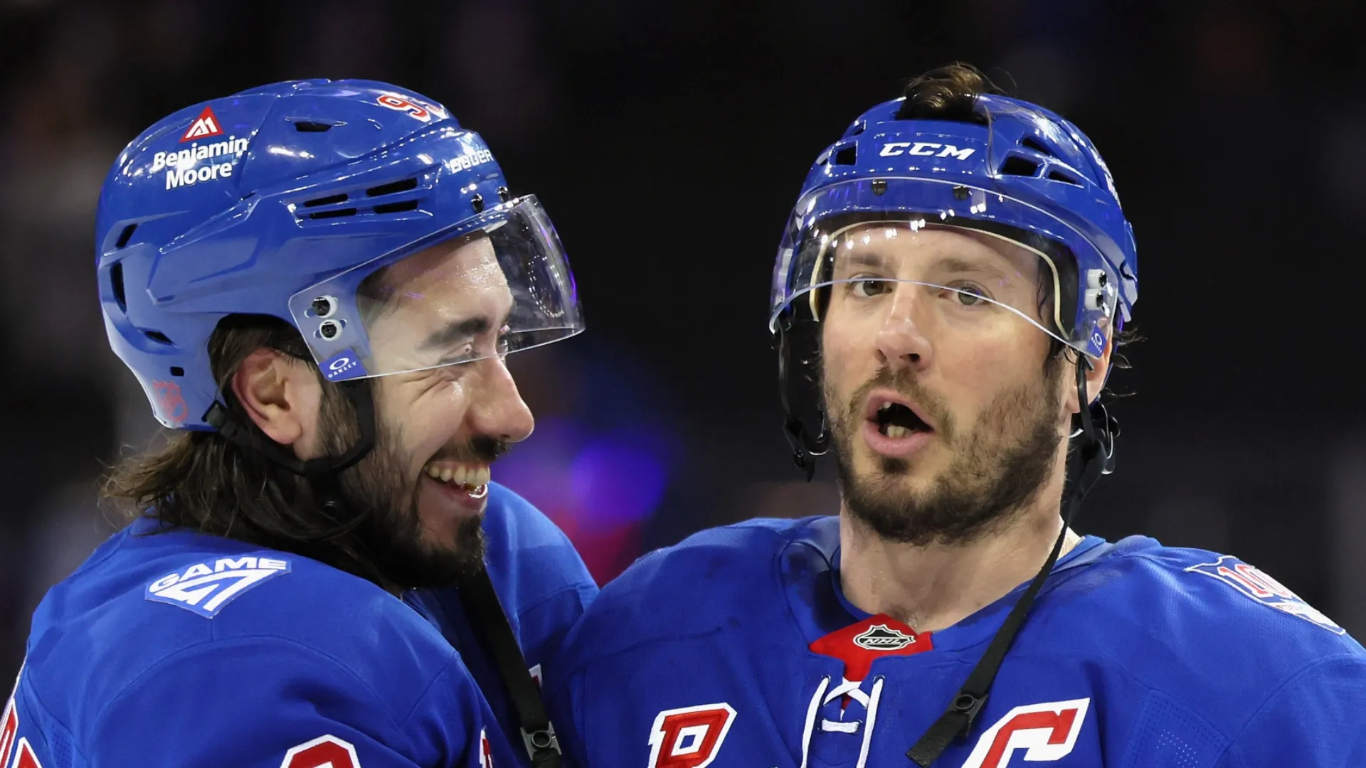 Mika Zibanejad (left) and J.T. Miller (right).