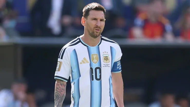 Lionel Messi #10 of Argentina looks dejected during the FIFA World Cup 2026 Final.