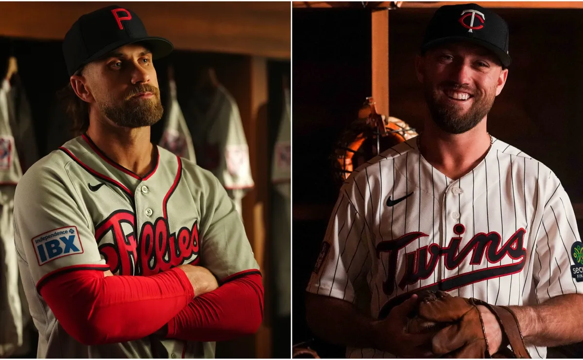 The uniforms Twins and Phillies are wearing for 2026 MLB Field of Dreams Game today
