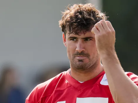 Is Daniel Jones playing today vs New England Patriots?